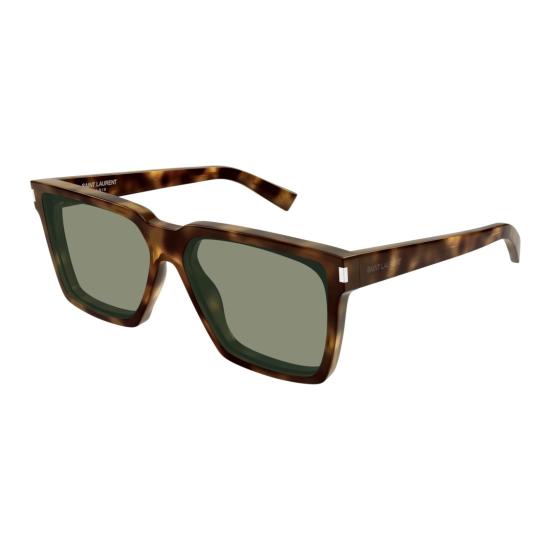 25FW 생로랑 선글라스 SL 610 오버사이즈 호피무늬 사각 프레임 - SAINT LAURENT