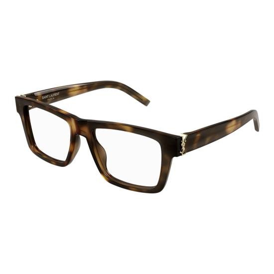 25FW 생로랑 안경 Sl M10_B 볼드 직사각형 호피무늬 안경 - SAINT LAURENT