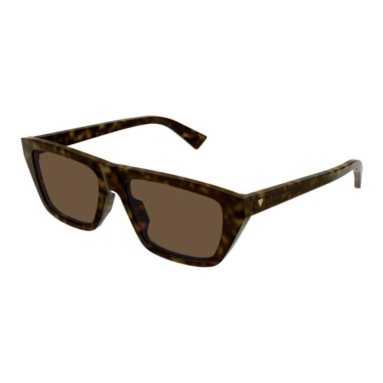 25FW 보테가베네타 선글라스 Bv1291s 볼드 앵귤러 토터스쉘 - BOTTEGA VENETA