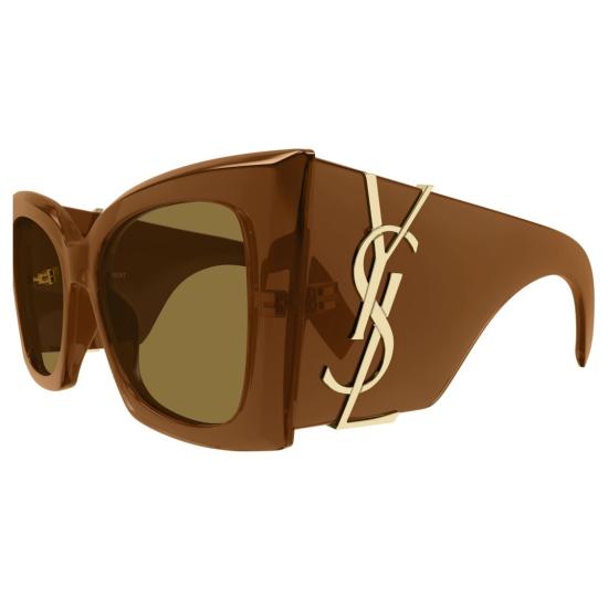25FW 생로랑 선글라스 SL M119 블레이즈 오버사이즈 호피무늬 - SAINT LAURENT
