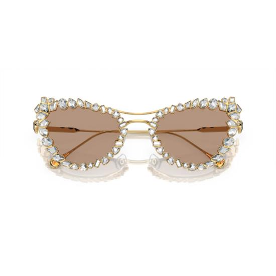 26SS 스와로브스키 선글라스 크리스탈 장식이 있는 캣아이 - SWAROVSKI