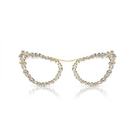 26SS 스와로브스키 선글라스 크리스탈 장식이 있는 캣아이 - SWAROVSKI