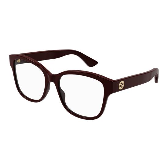 25FW 구찌 선글라스 Gg1340o 오버사이즈 스퀘어 프레임 버건디 안경 - GUCCI