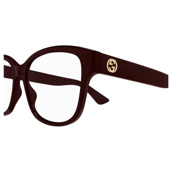 25FW 구찌 선글라스 Gg1340o 오버사이즈 스퀘어 프레임 버건디 안경 - GUCCI