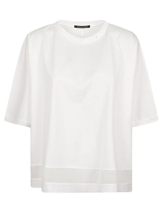 26SS MIZUIRO 반팔 티셔츠 1210074 11 Bianco