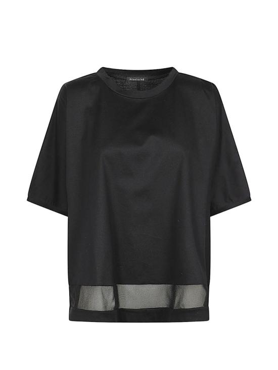 26SS MIZUIRO 반팔 티셔츠 1210074 99 BLACK - MIZUIRO