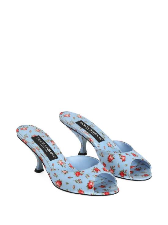 26SS 돌체앤가바나 KEIRA 새틴 뮬 CR1987AX462 HC5XJ ROSELLINE F CELESTE - DOLCE & GABBANA