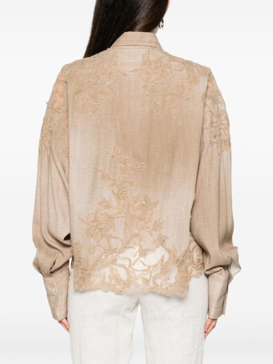 26SS 에르마노 설비노 셔츠 D482K743AP EMYS4850 Marrone chiaro - ERMANNO SCERVINO