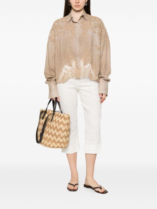 26SS 에르마노 설비노 셔츠 D482K743AP EMYS4850 Marrone chiaro - ERMANNO SCERVINO