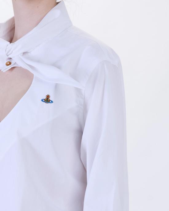 26SS 비비안웨스트우드 컷오프 하트 셔츠 1501005U W009Q A401white BIANCO - VIVIENNE WESTWOOD