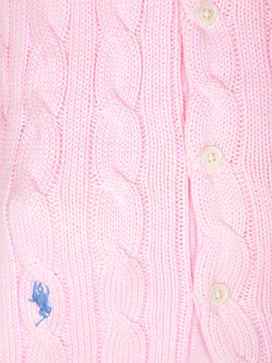 26SS 폴로 랄프로렌 폴로 자수 케이블 니트 가디건 211971868 010 Pink - POLO RALPH LAUREN