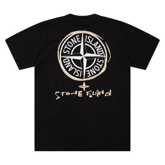 26SS [키즈] 스톤 아일랜드 티셔츠 L1S162100009 BLACK - STONE ISLAND