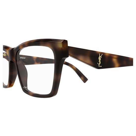 25FW 생로랑 선글라스 SL M104 옵트 오버사이즈 호피무늬 사각 프레임 안경 - SAINT LAURENT