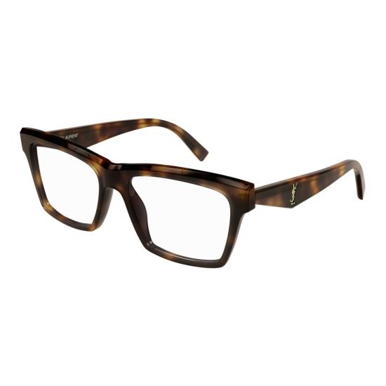 25FW 생로랑 선글라스 SL M104 옵트 오버사이즈 호피무늬 사각 프레임 안경 - SAINT LAURENT