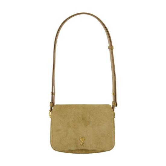 26SS 아미 스몰 하트 로고 글레이즈드 레더 파리 백 ULL717 AL0166 A086 khaki