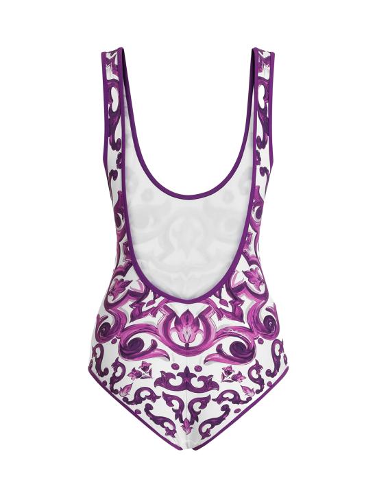 26SS 돌체앤가바나 비치웨어 O9A46J ONO19IP3TN Mix maiolica viola - DOLCE & GABBANA