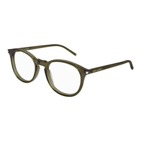 25FW 생로랑 안경 SL 106 반투명 올리브 그린 아세테이트 안경 - SAINT LAURENT