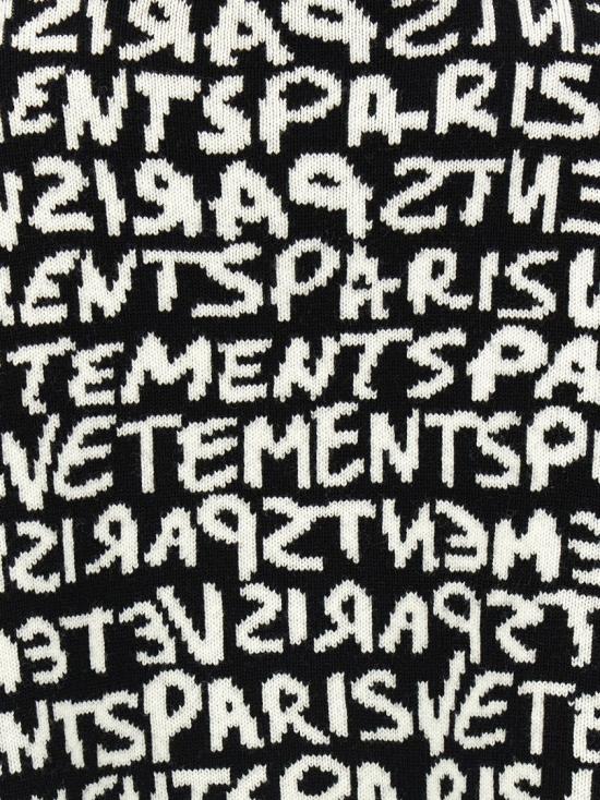 25FW 베트멍 니트웨어 WA65KN314BBLACKWHITE Black - VETEMENTS