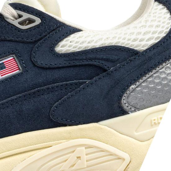 26SS 오트리 하이퍼웨이 스니커즈 HYLMUM01SUEDEMESHBLUETSILV Blue - AUTRY