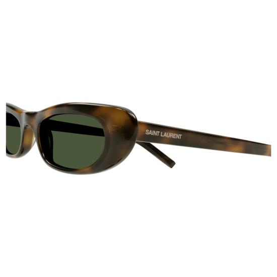 25FW 생로랑 선글라스 SL 557 쉐이드 호피무늬 타원형 프레임 - SAINT LAURENT