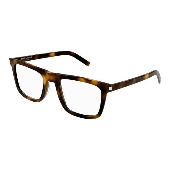  생로랑 안경 SL 547 슬림 옵트 슬림 직사각형 호피무늬 안경 - SAINT LAURENT
