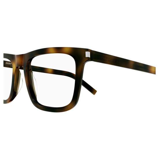  생로랑 안경 SL 547 슬림 옵트 슬림 직사각형 호피무늬 안경 - SAINT LAURENT