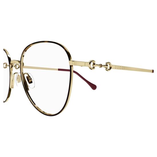 25FW 구찌 선글라스 Gg0880o 금색 톤의 호피 무늬 안경 - GUCCI