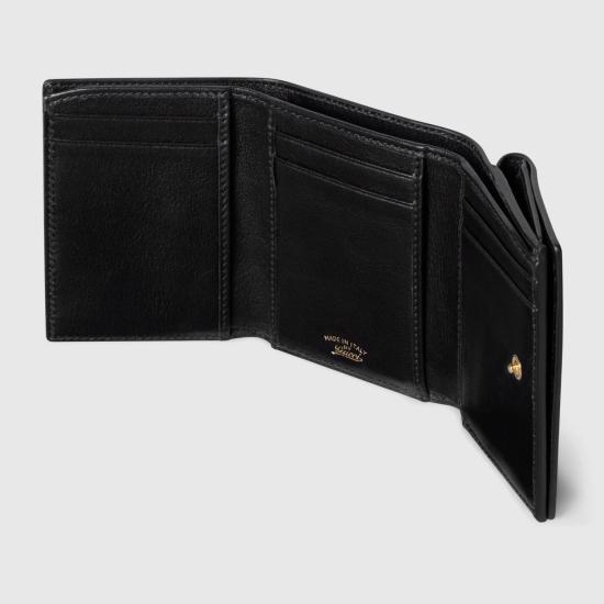 26FW 구찌 홀스빗 웹 스몰 트라이폴드 월렛 867131AAGF7 1053 BLACK - GUCCI
