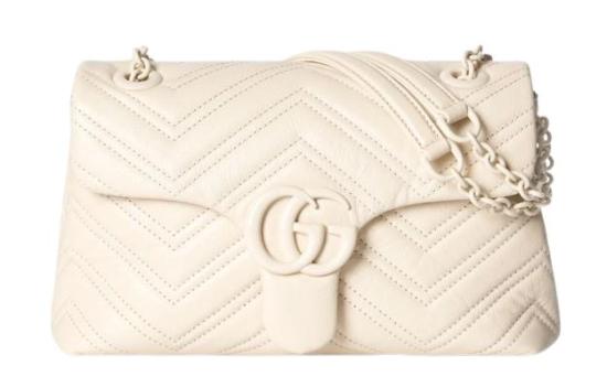 26SS 구찌 GG 마몽 스몰 숄더백 855371AAFS1 9540 WHITE