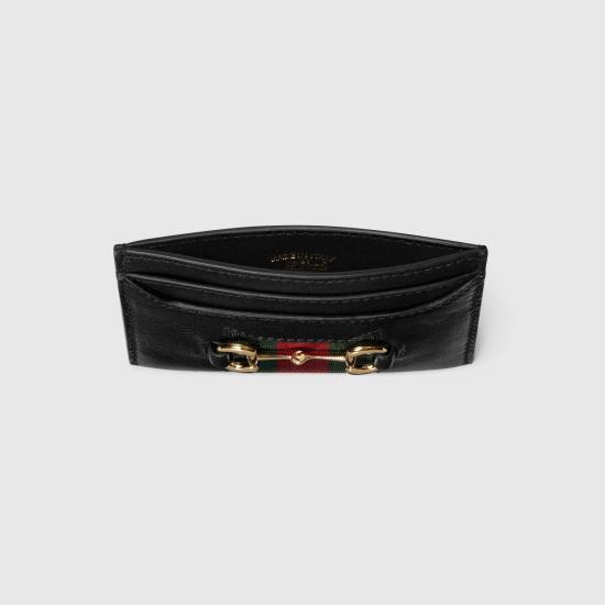 26FW 구찌 홀스빗 웹 카드 케이스 867122AAGF7 1053 BLACK - GUCCI