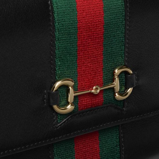26FW 구찌 홀스빗 웹 스트랩 지갑 867120AAGOQ 1057 BLACK - GUCCI