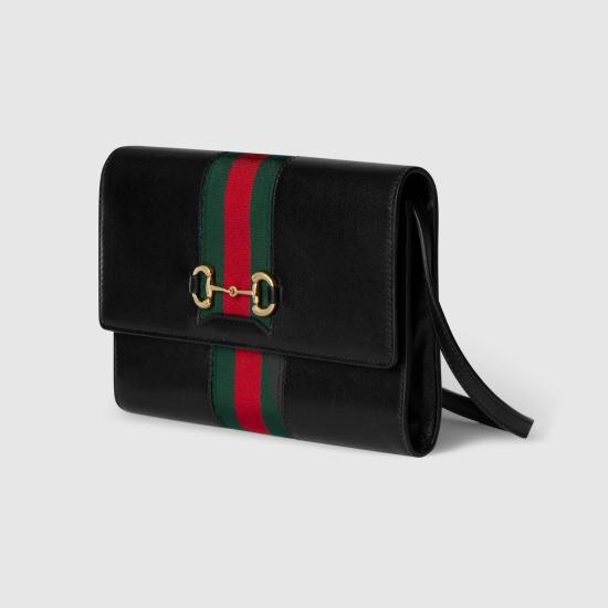 26FW 구찌 홀스빗 웹 스트랩 지갑 867120AAGOQ 1057 BLACK - GUCCI