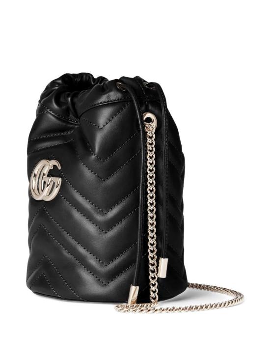 26SS 구찌 GG 마몽 스몰 버킷백 575163AAET8 1000 BLACK - GUCCI