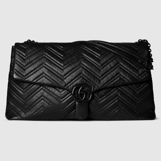 25FW 구찌 GG 마몽 맥시 숄더백 850653AAFS1 1000 BLACK