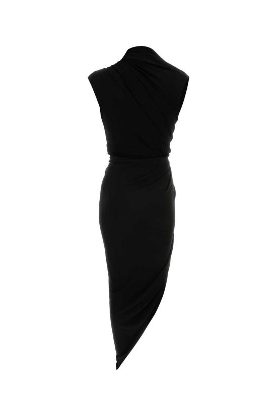  발렌시아가 미디 원피스 831200 TRV231000 BLACK - BALENCIAGA