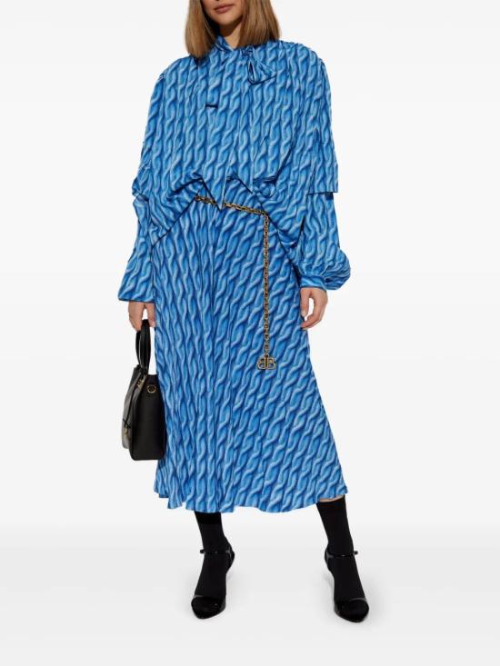  발렌시아가 롱 원피스 814150 TRLB44011 BLUE - BALENCIAGA