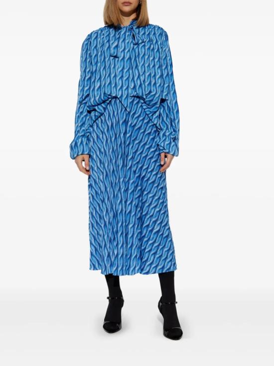  발렌시아가 롱 원피스 814150 TRLB44011 BLUE - BALENCIAGA