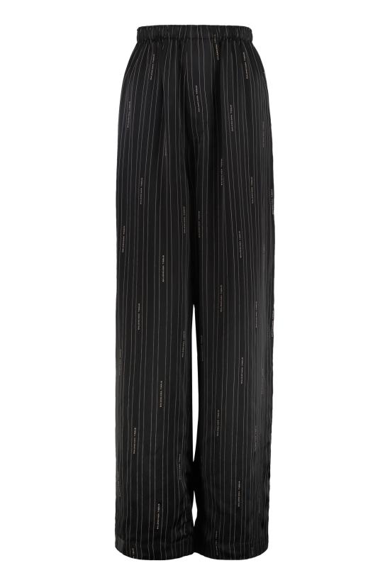  발렌시아가 핀스트라이프 로고 팬츠 847154 TSLA61264 BLACK