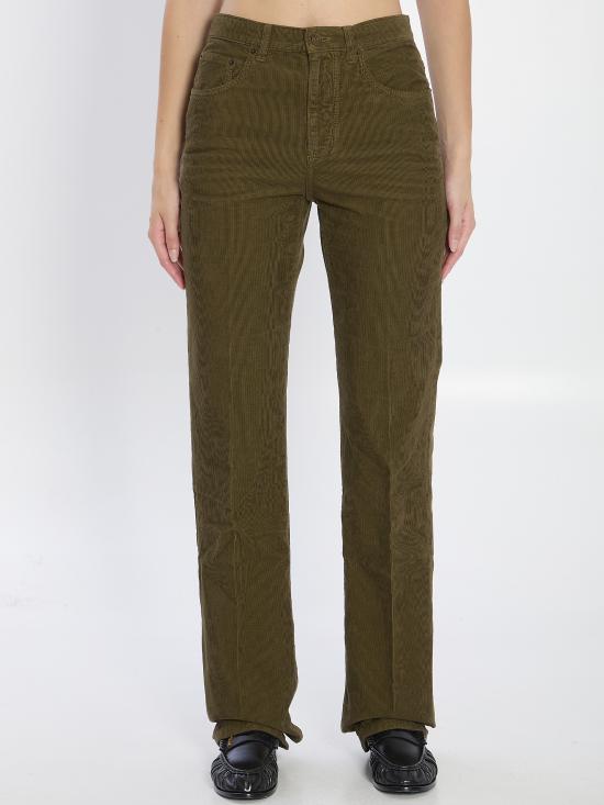  생로랑 코듀로이 클라이드 팬츠 705103 Y29IA3564 GREEN