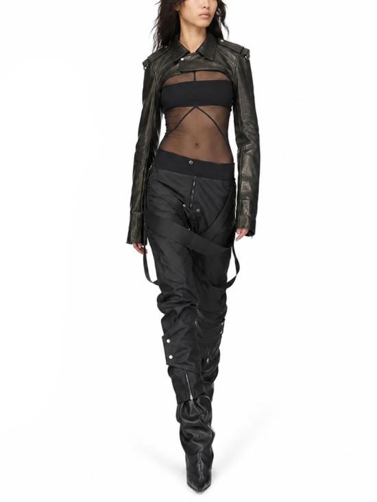 26SS 릭 오웬스 반팔 티셔츠 RO01F6156 TUSRJA09 BLACK - RICK OWENS