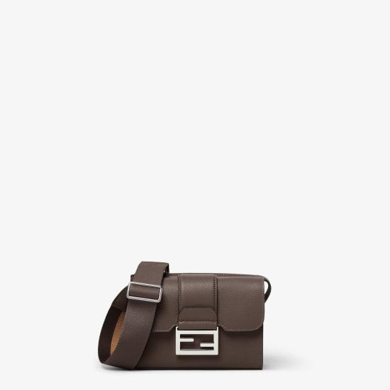  펜디 레더 더블 바게트백 7VA649 APDRF0H3A BROWN