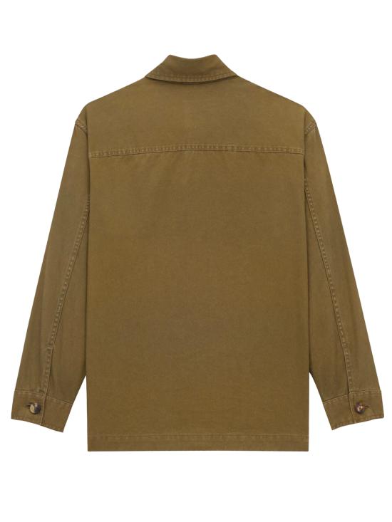 생로랑 코튼 및 린넨 개버딘 소재 카산드르 오버셔츠 852696 Y253W2669 BEIGE - SAINT LAURENT