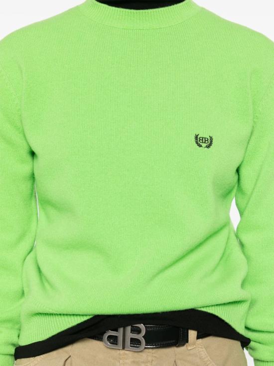  발렌시아가 로고 스웨터 812107 T17143232 GREEN - BALENCIAGA