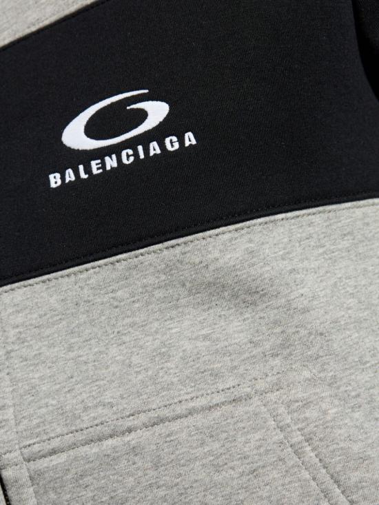  발렌시아가 로고 후드 집업 808832 TRVJ21167 GREY - BALENCIAGA