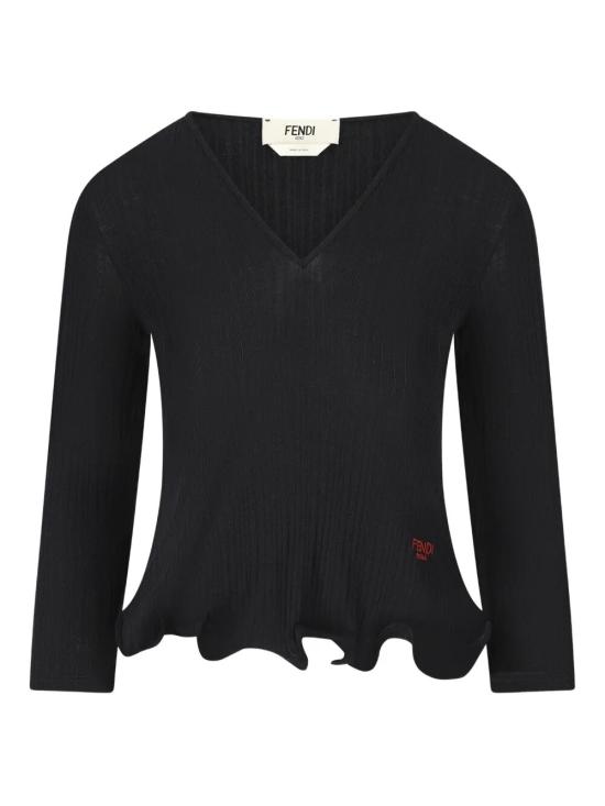  펜디 긴팔 티셔츠 FS9741 AVFEF0GME BLACK