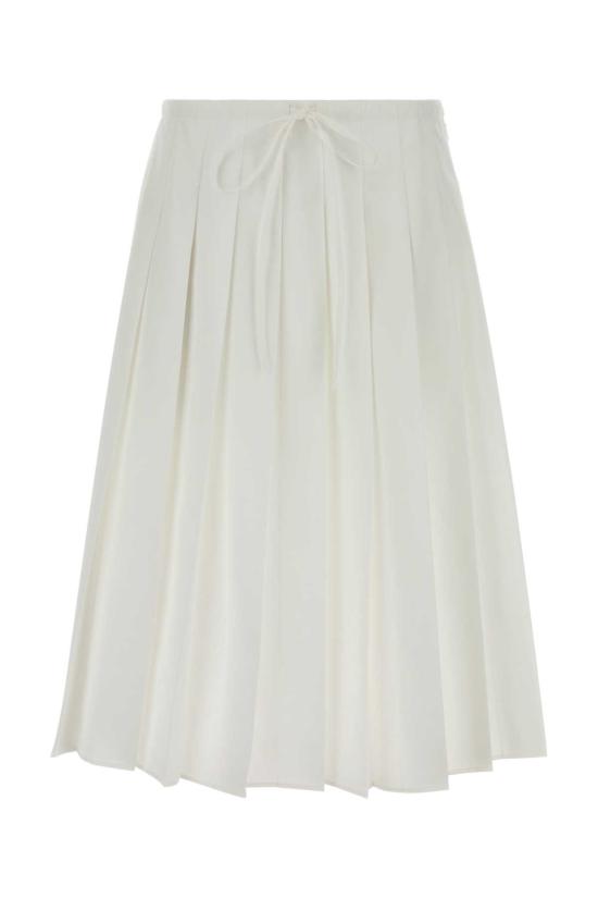 26SS 프라다 미디 스커트 P145VXSOOO187PF0009 White