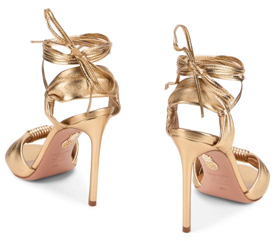 26SS 아쿠아주라 샌들 CNAHIGS0WNASOG Gold - AQUAZZURA