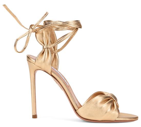 26SS 아쿠아주라 샌들 CNAHIGS0WNASOG Gold - AQUAZZURA