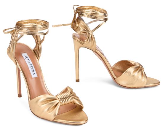 26SS 아쿠아주라 샌들 CNAHIGS0WNASOG Gold - AQUAZZURA