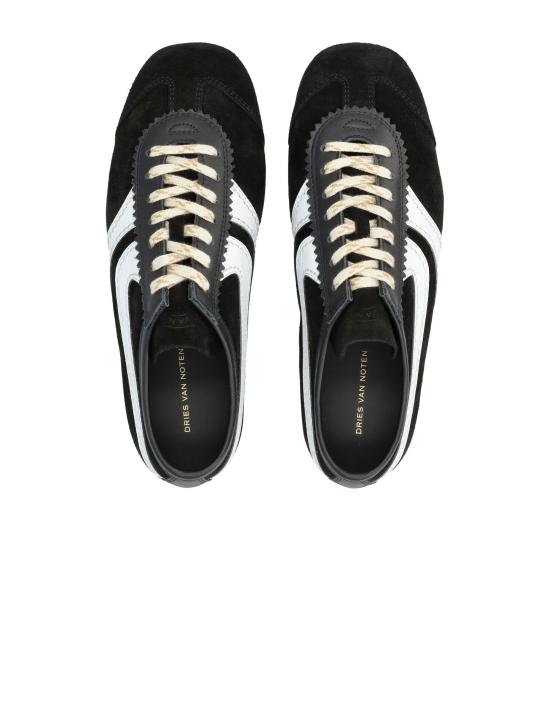 26SS 드리스 반 노튼 스웨이드 스니커즈 2610117220126998 black - DRIES VAN NOTEN